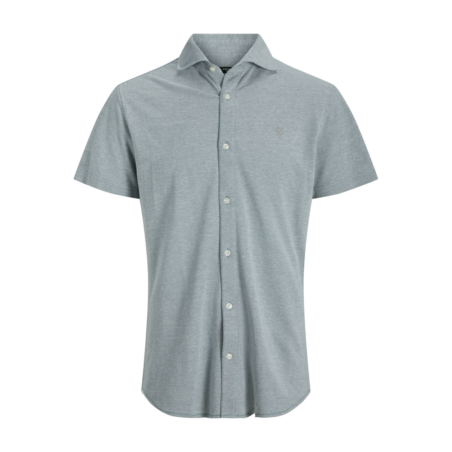 JACK & JONES PREMIUM casual overhemd grijsgroen
