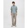 JACK & JONES PREMIUM slim polo grijsgroen
