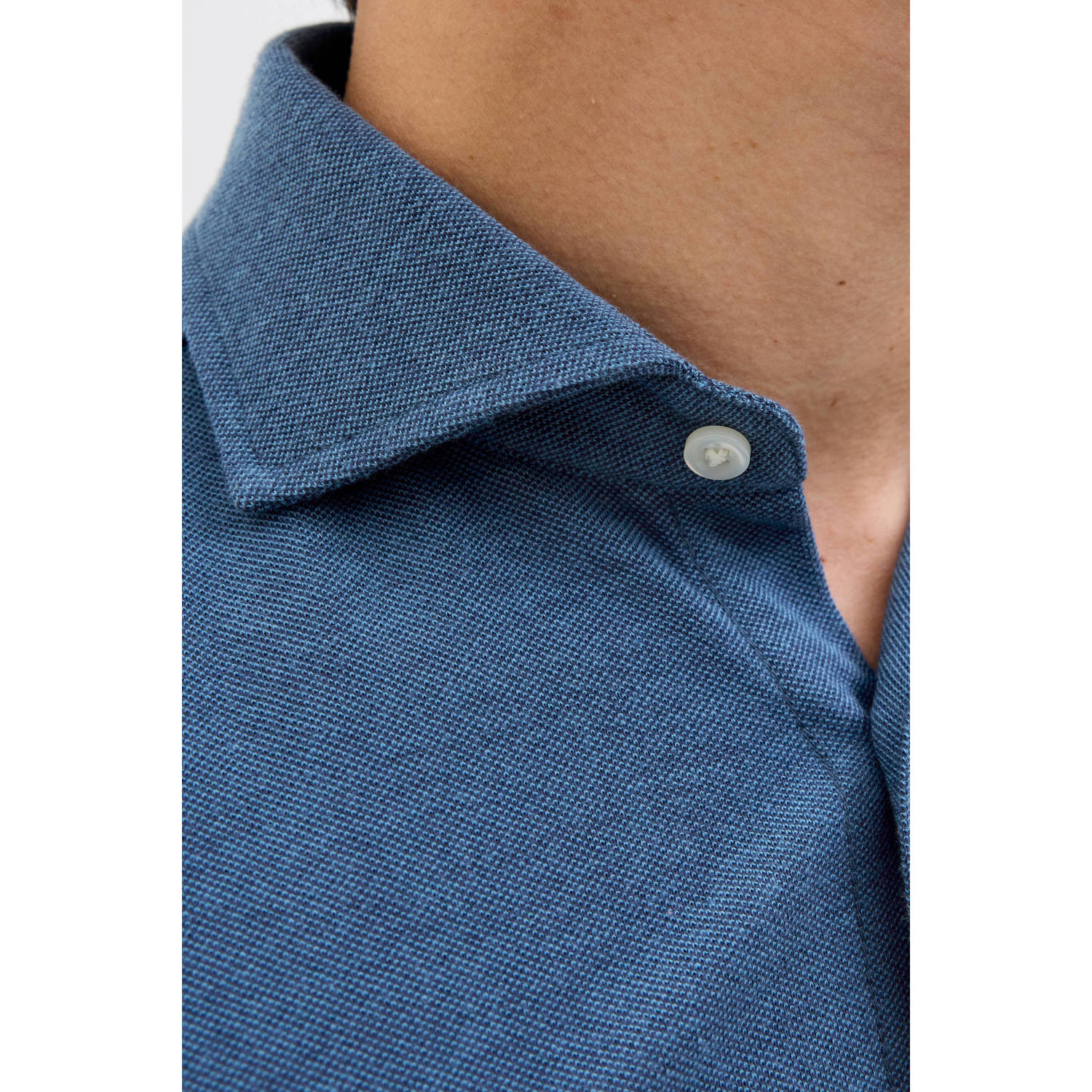 JACK & JONES PREMIUM casual overhemd blauw