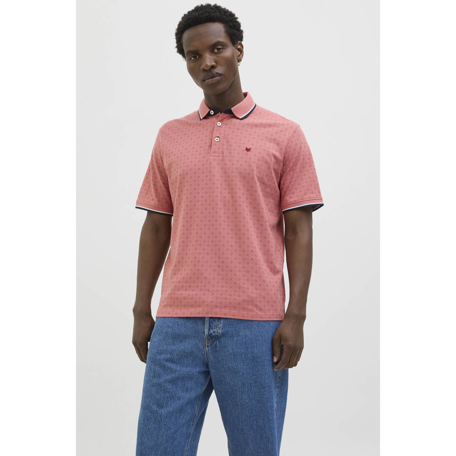 JACK & JONES PREMIUM slim polo roze