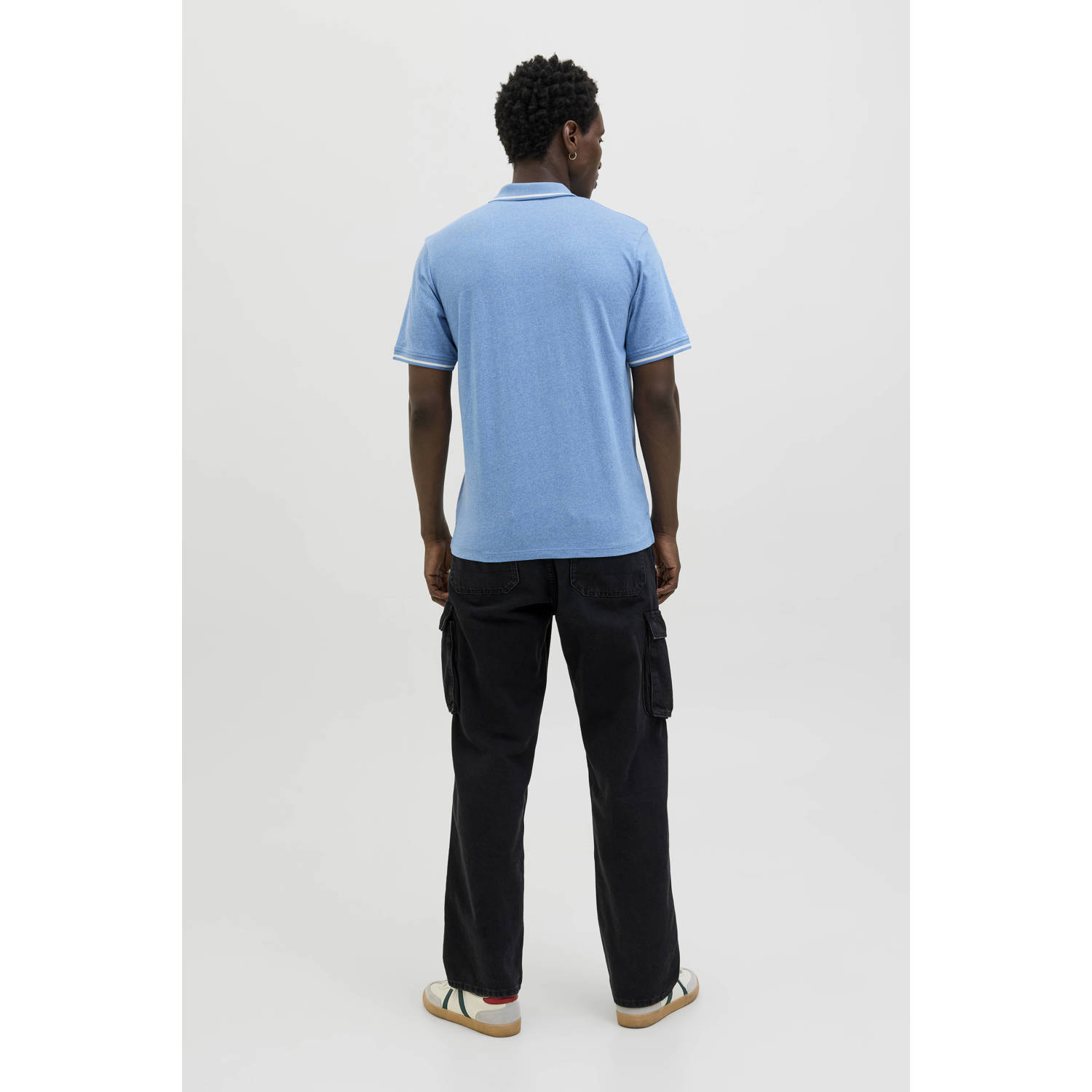 JACK & JONES ORIGINALS regular polo blauw