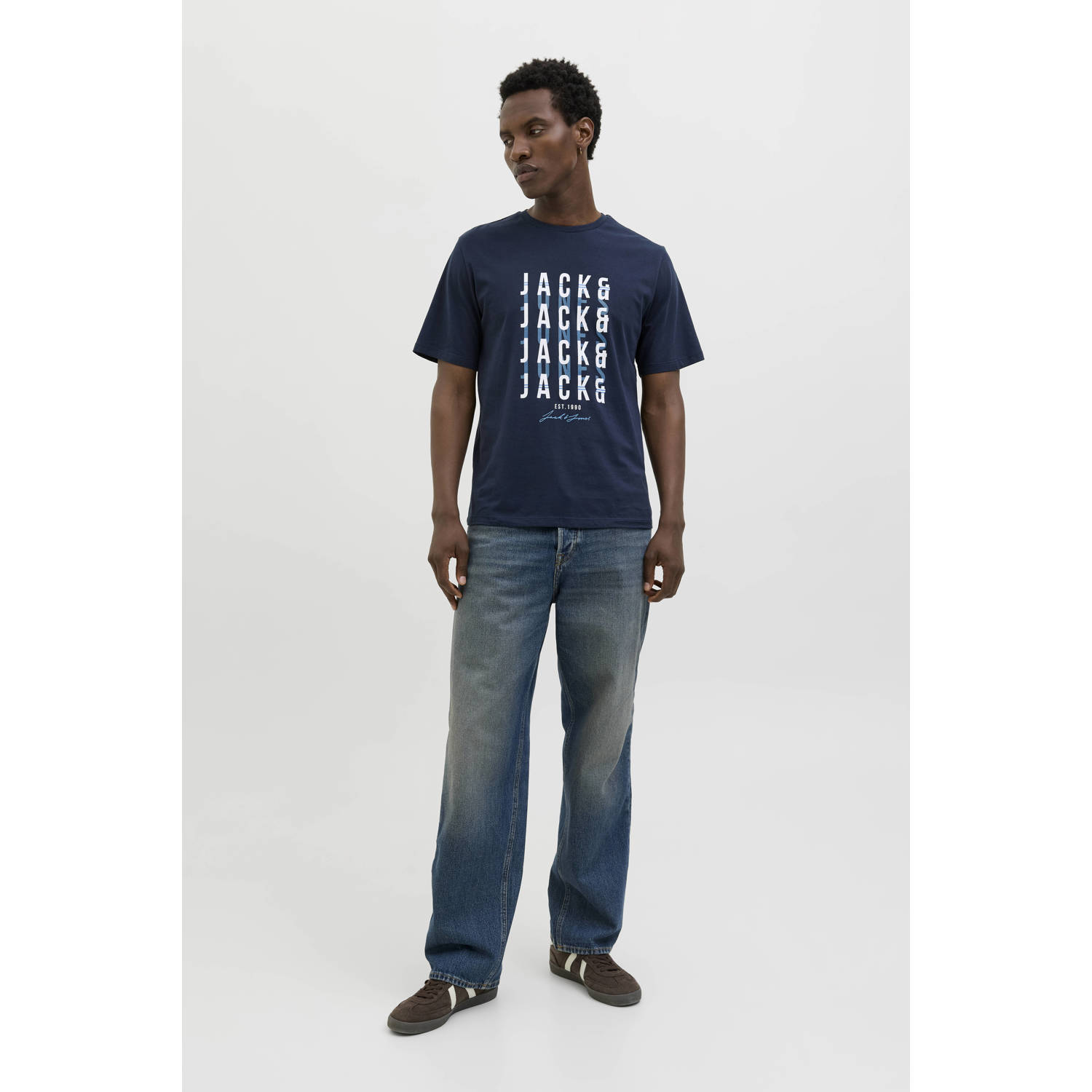 JACK & JONES T-shirt donkerblauw