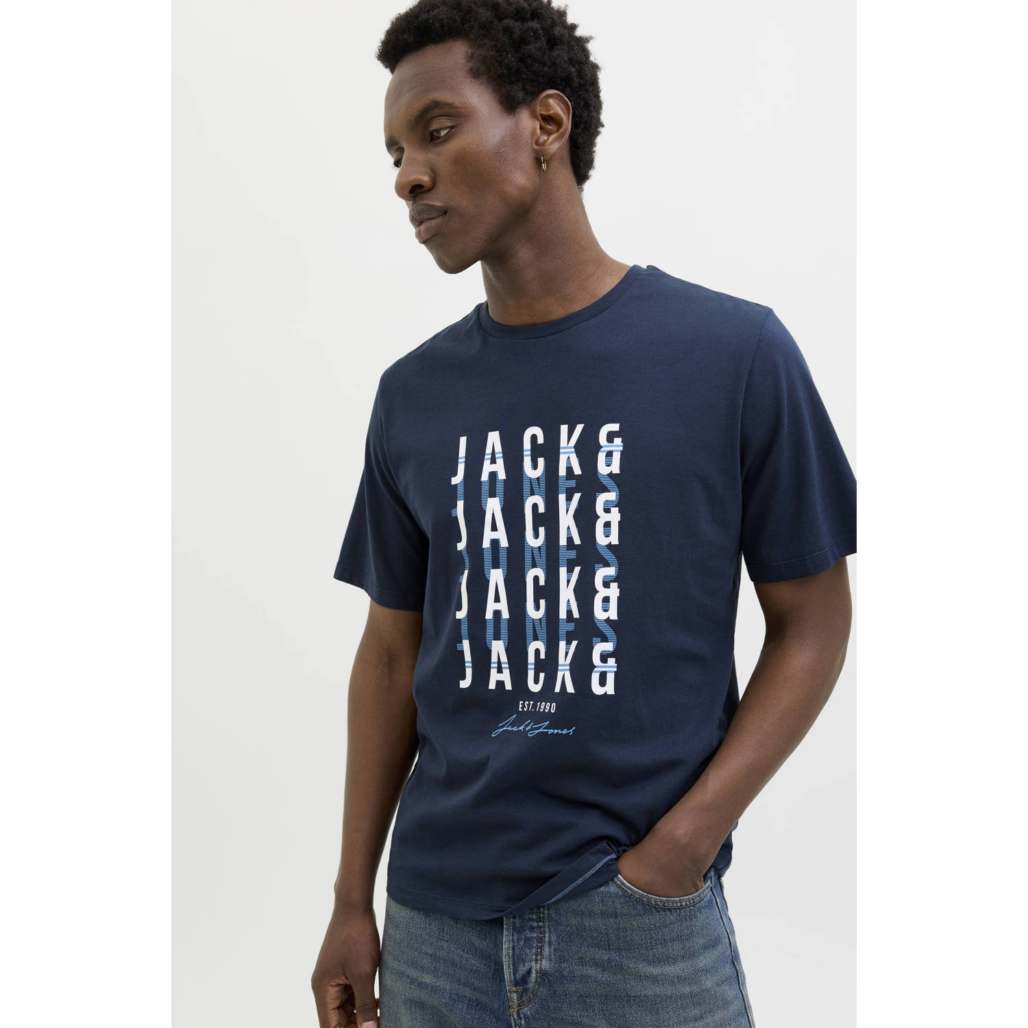 JACK & JONES T-shirt donkerblauw