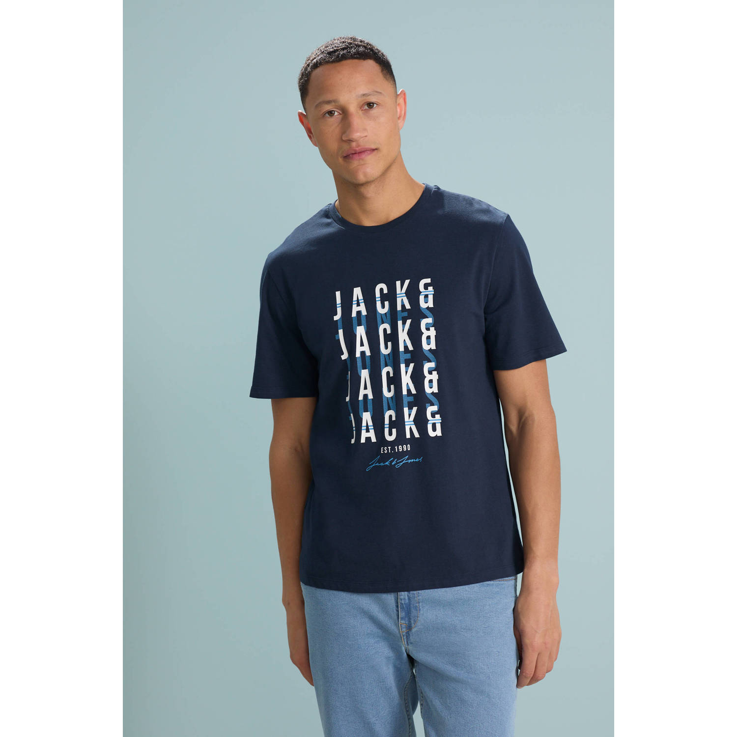 JACK & JONES T-shirt donkerblauw