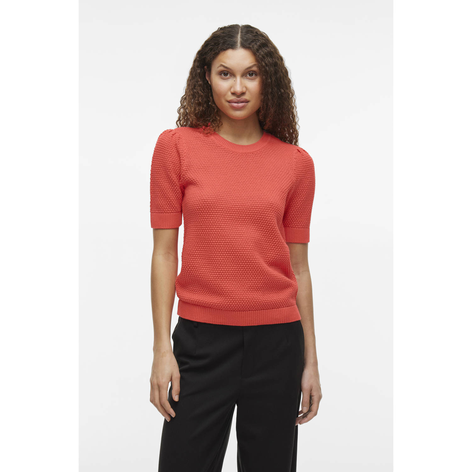 VILA top rood gebreid