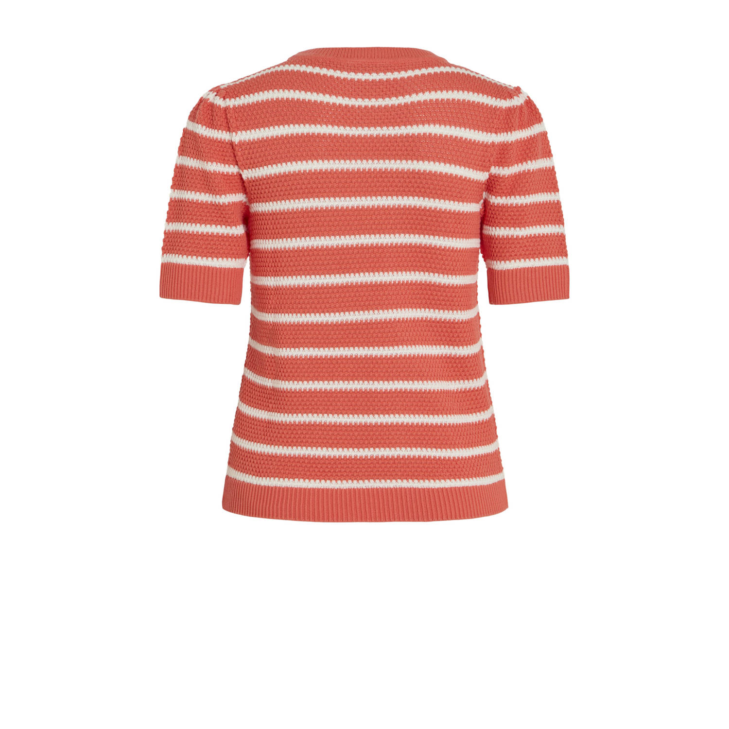 VILA top oranje gebreid