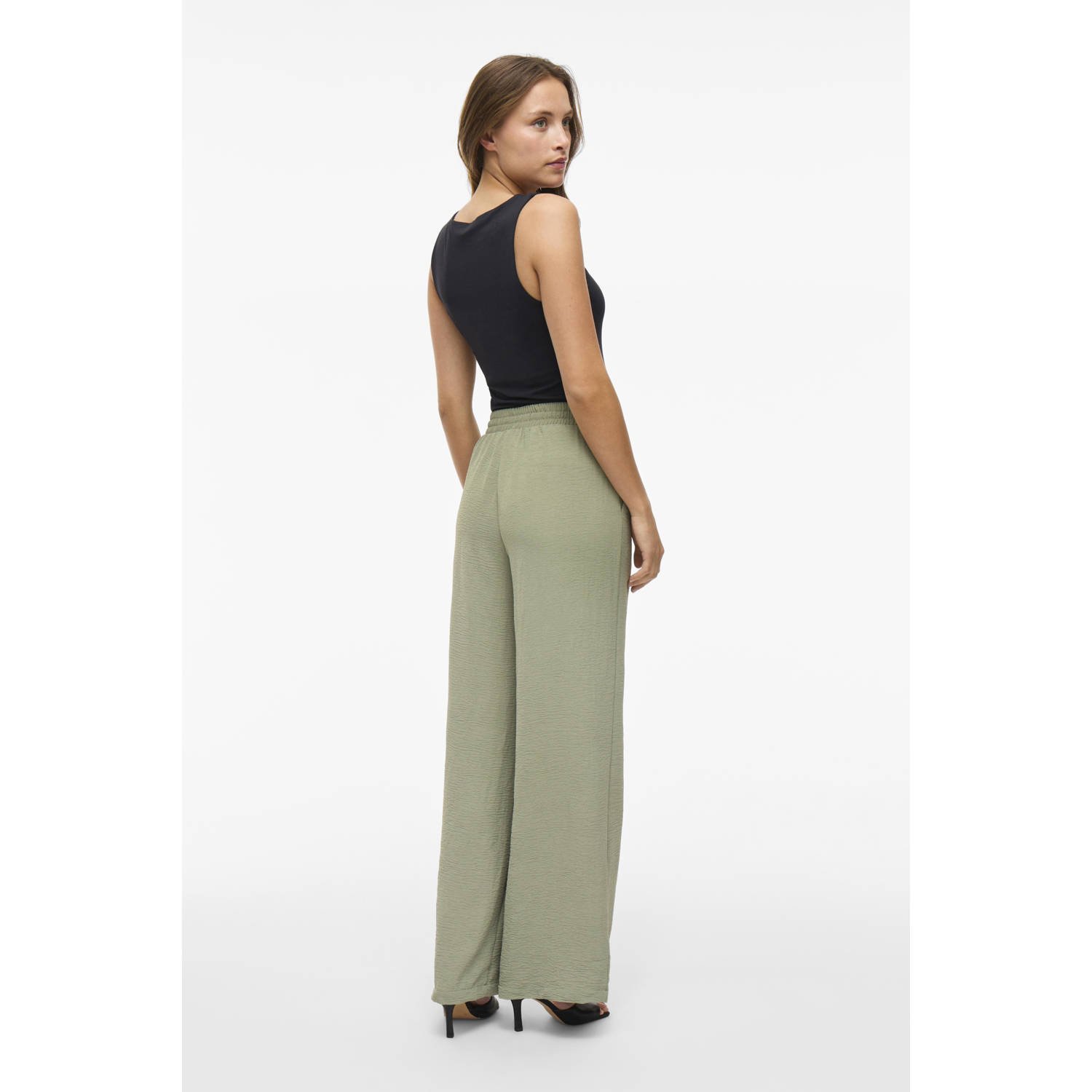 VILA casual broek groen