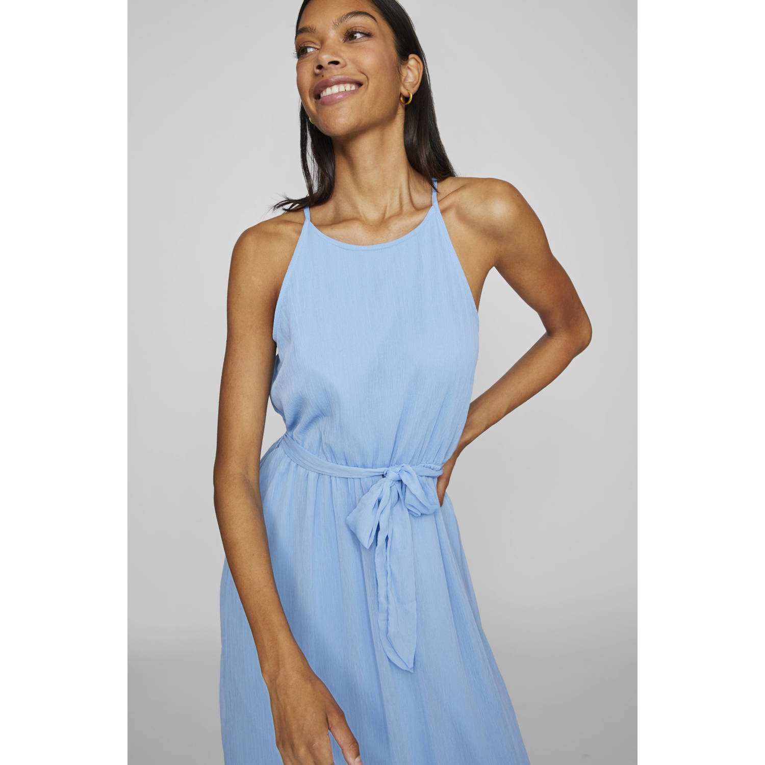 Vila Maxi-jurk met strikceintuur model 'FALIA'