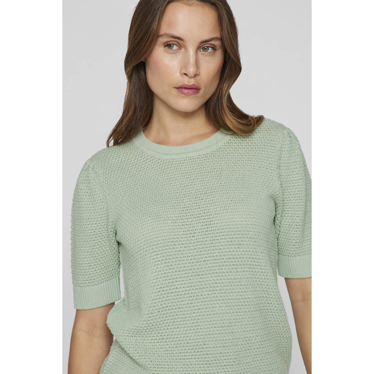 Vila Gebreide pullover met ribboorden model 'DALO'