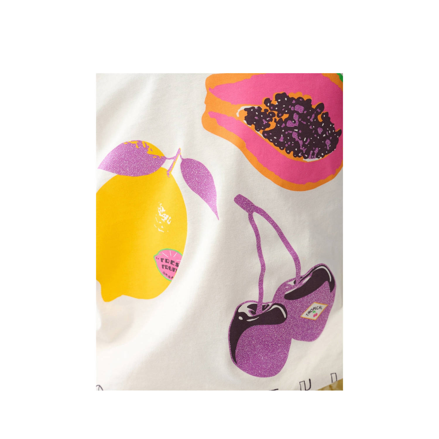 Shoeby T-shirt ecru met glitter