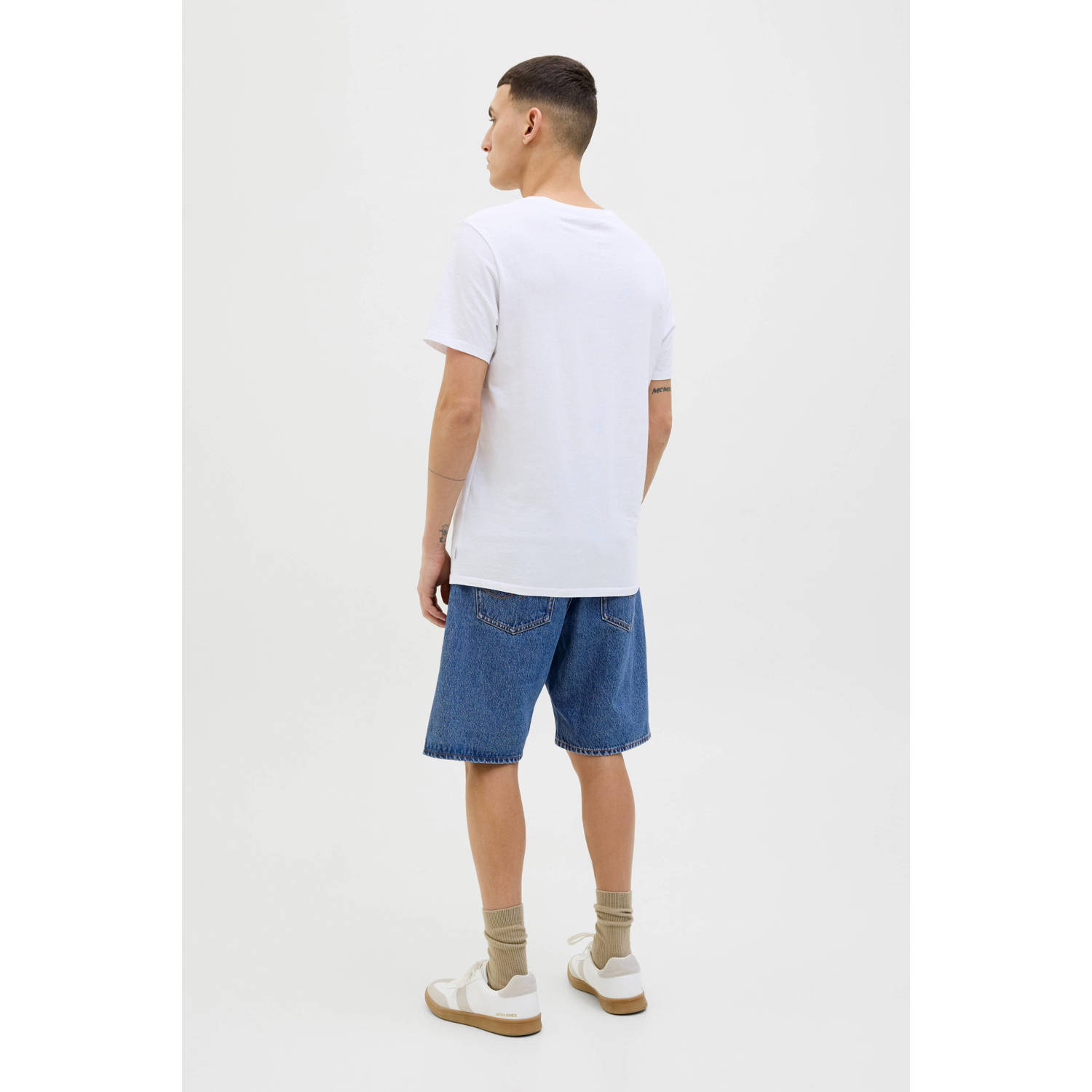 JACK & JONES JEANS INTELLIGENCE loose denim short medium blue denim