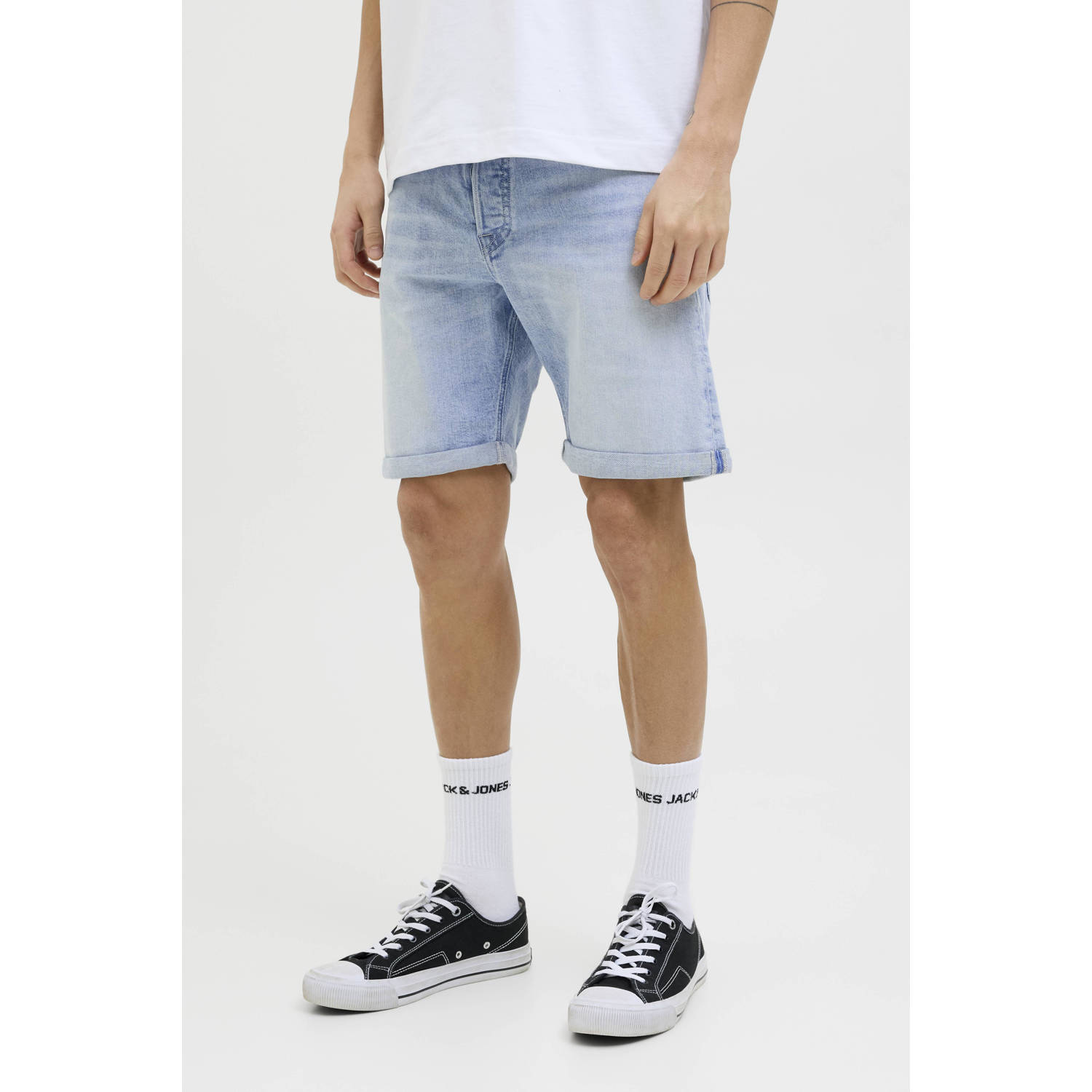 JACK & JONES JEANS INTELLIGENCE denim regular short JJIRICK JJIORIGINAL light blue denim