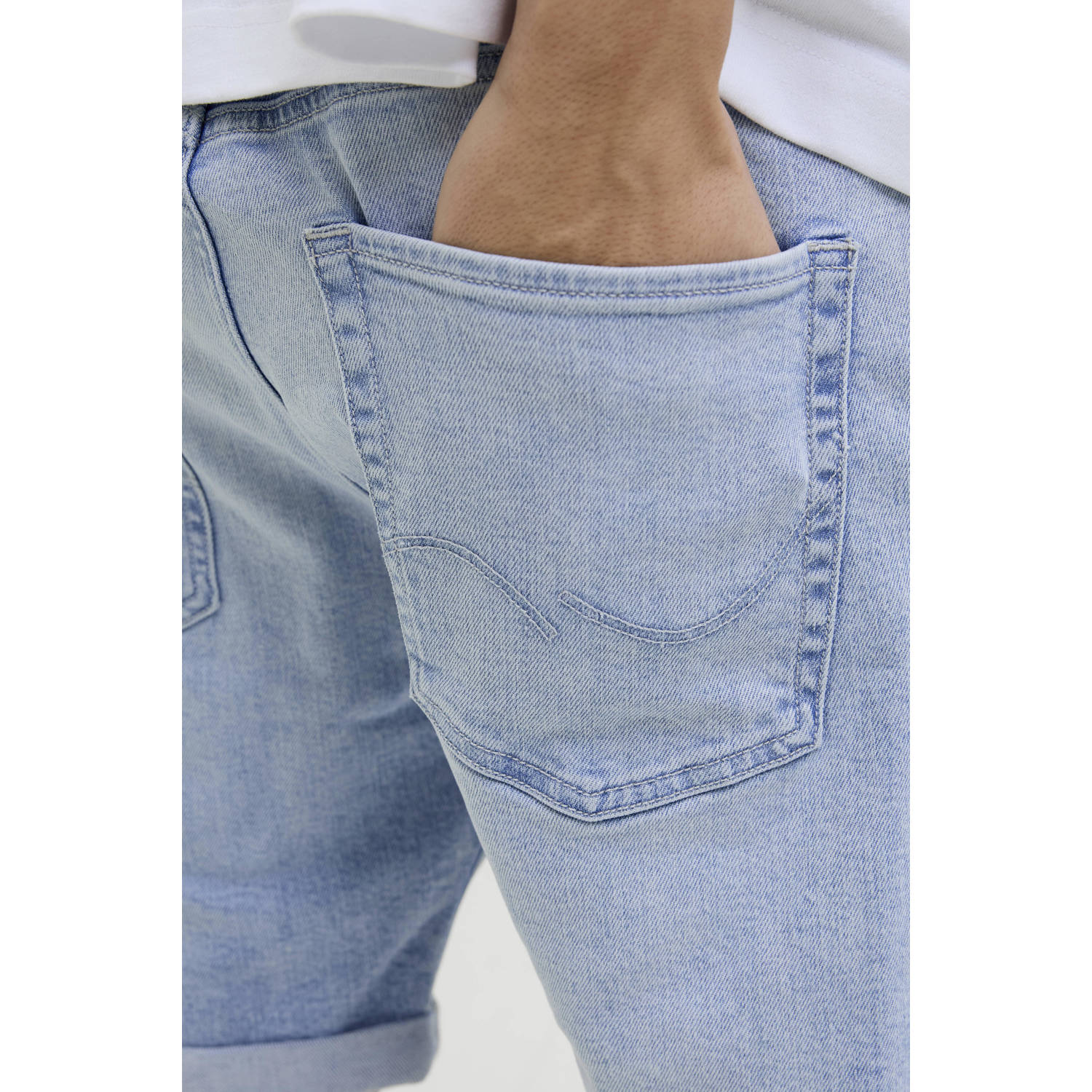 JACK & JONES JEANS INTELLIGENCE denim regular short JJIRICK JJIORIGINAL light blue denim