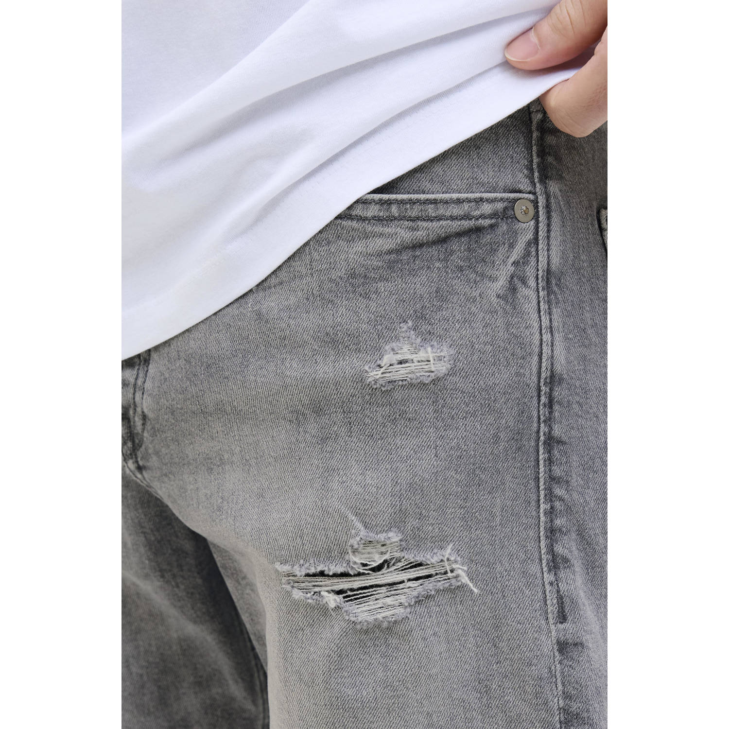 JACK & JONES JEANS INTELLIGENCE denim regular short JJIRICK JJIORIGINAL grey denim