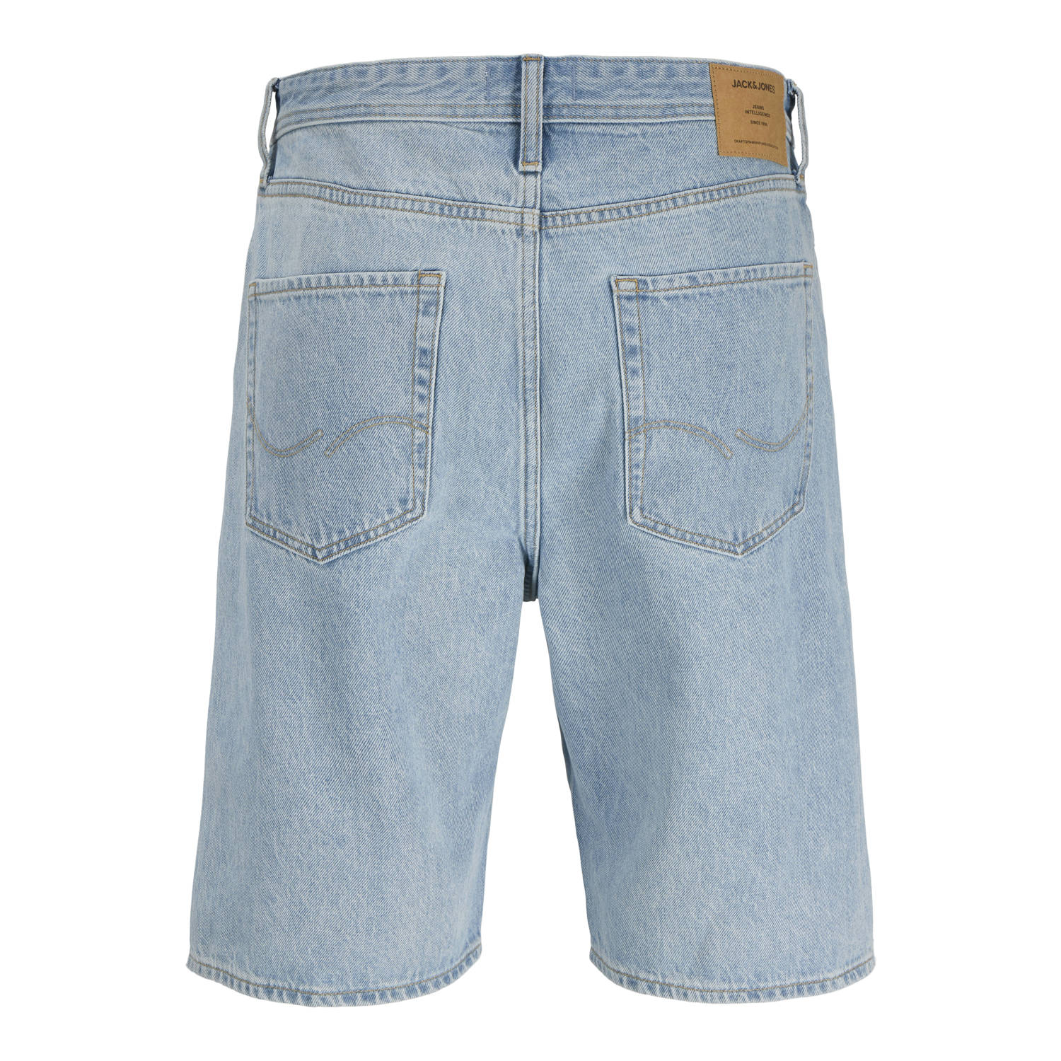 JACK & JONES JEANS INTELLIGENCE loose denim short light blue denim
