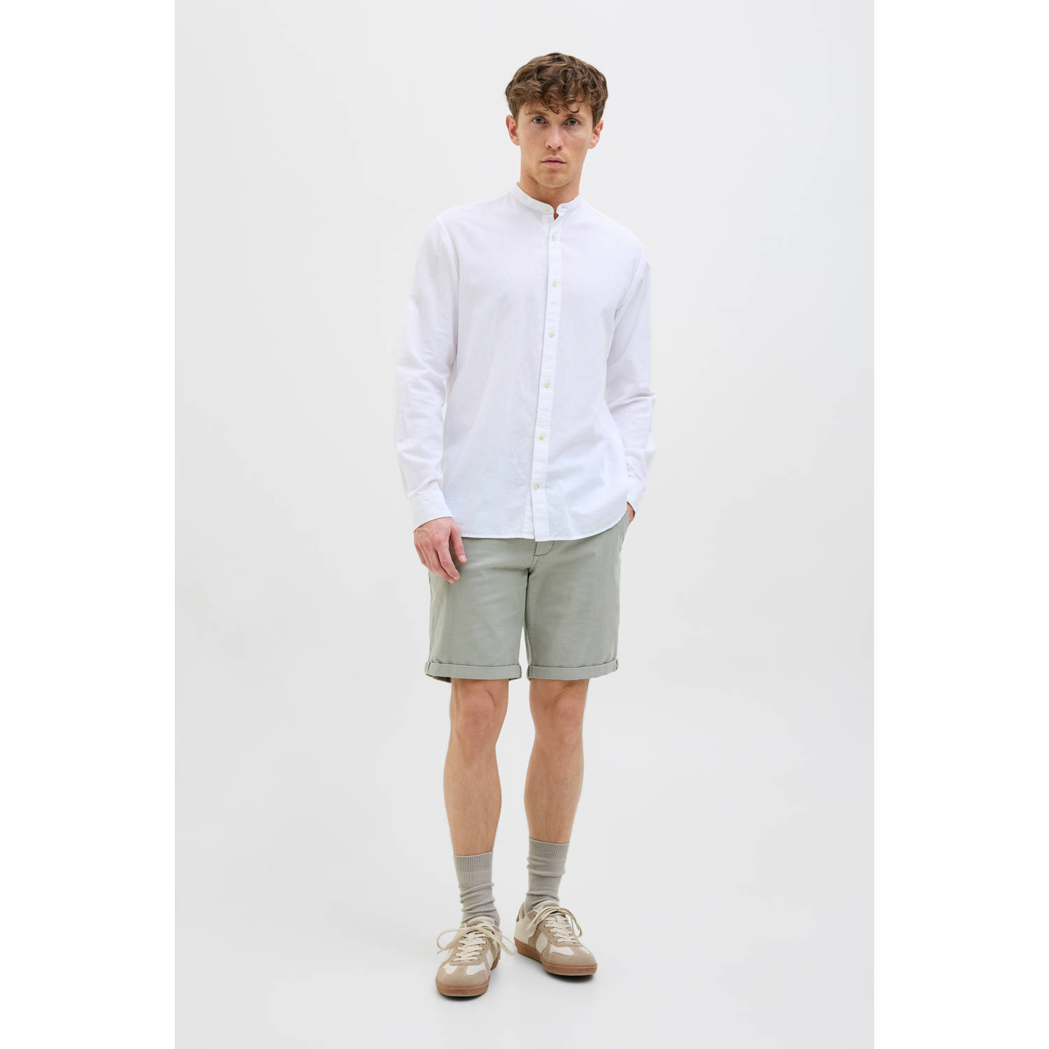 JACK & JONES PANTS STUDIO regular chino short groen