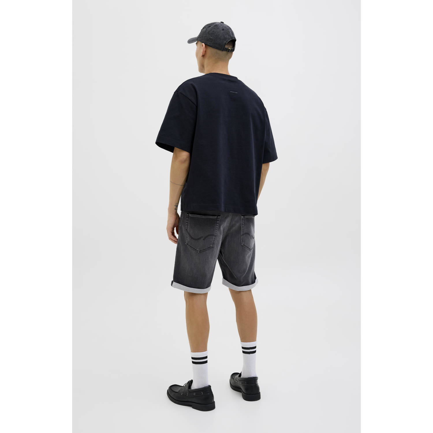 JACK & JONES JEANS INTELLIGENCE regular bermuda short JJIRICK JJICON black denim