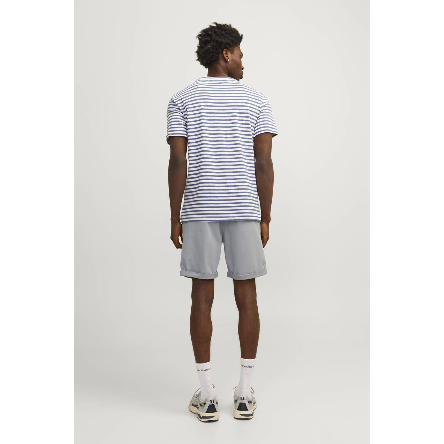 JACK & JONES PANTS STUDIO regular fit chino short JPSTBOWIE ultimate grey