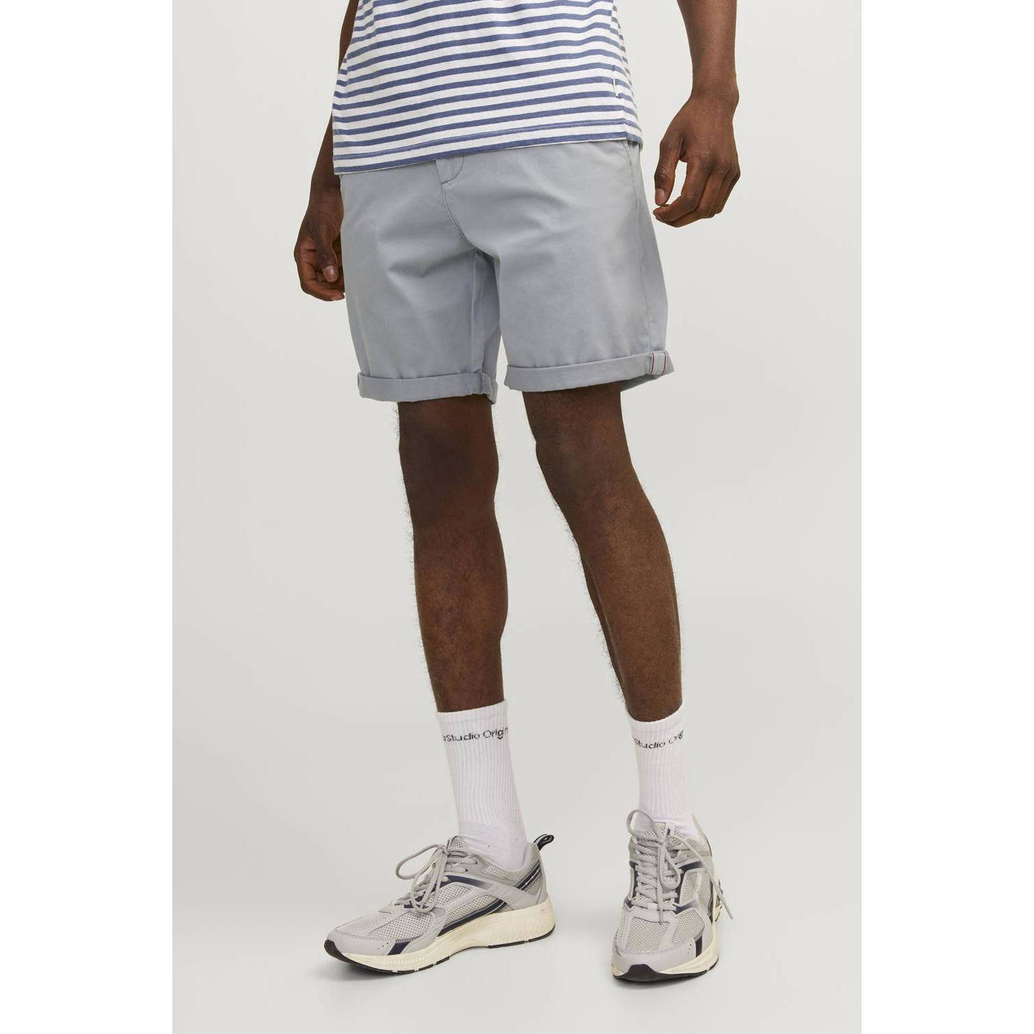 JACK & JONES PANTS STUDIO regular fit chino short JPSTBOWIE ultimate grey
