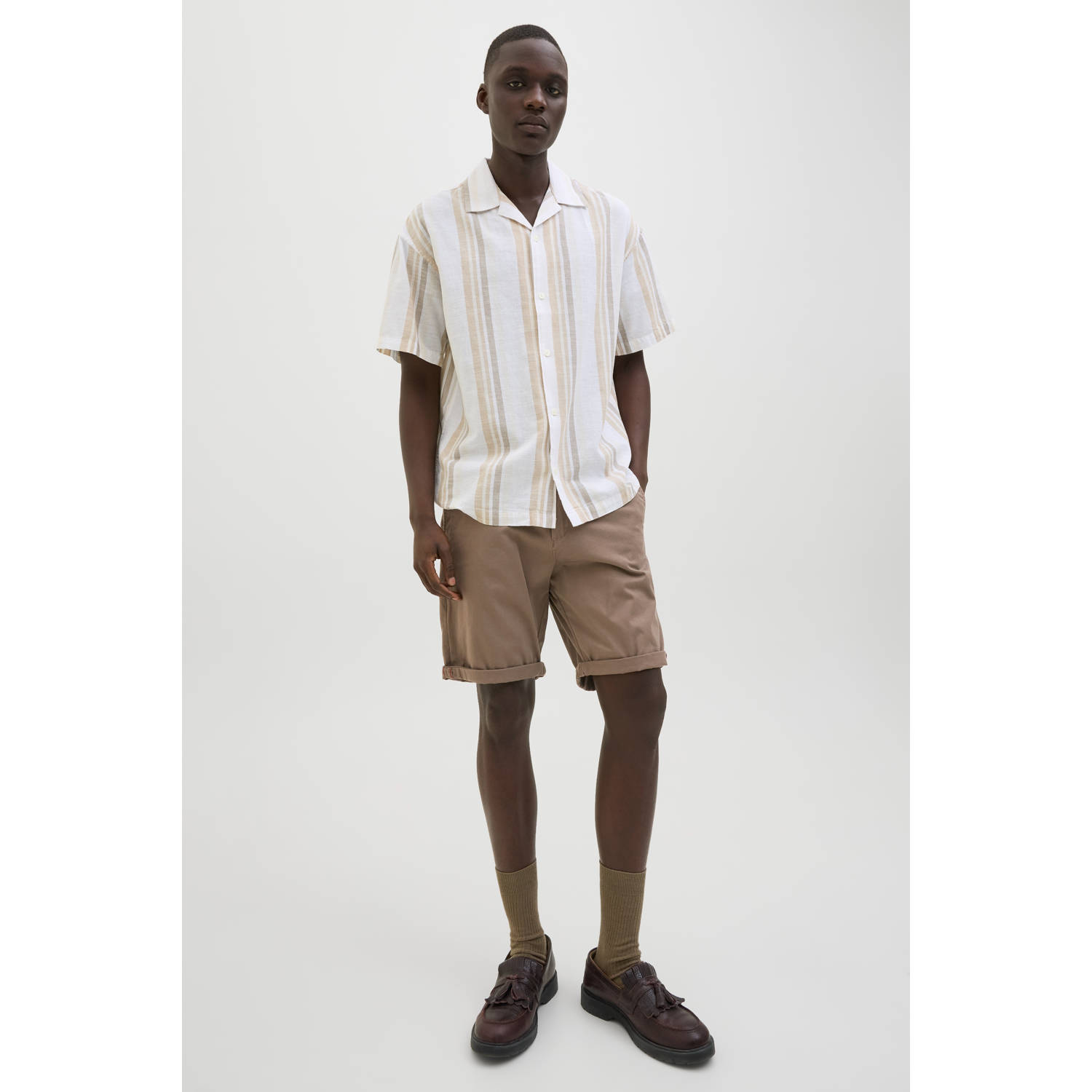 JACK & JONES PANTS STUDIO regular fit chino short JPSTBOWIE morel