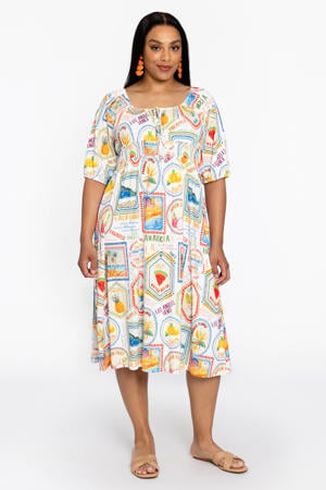 midi jurk multi