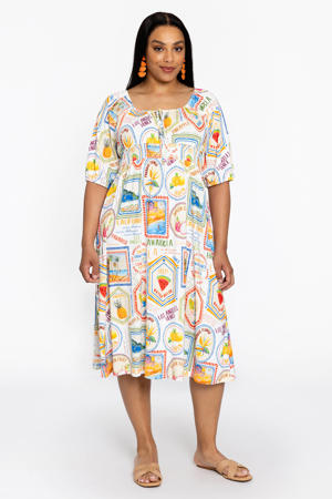 midi jurk multi