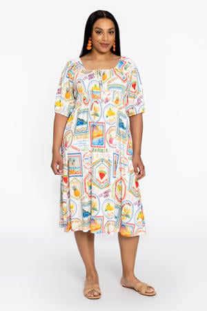 midi jurk multi