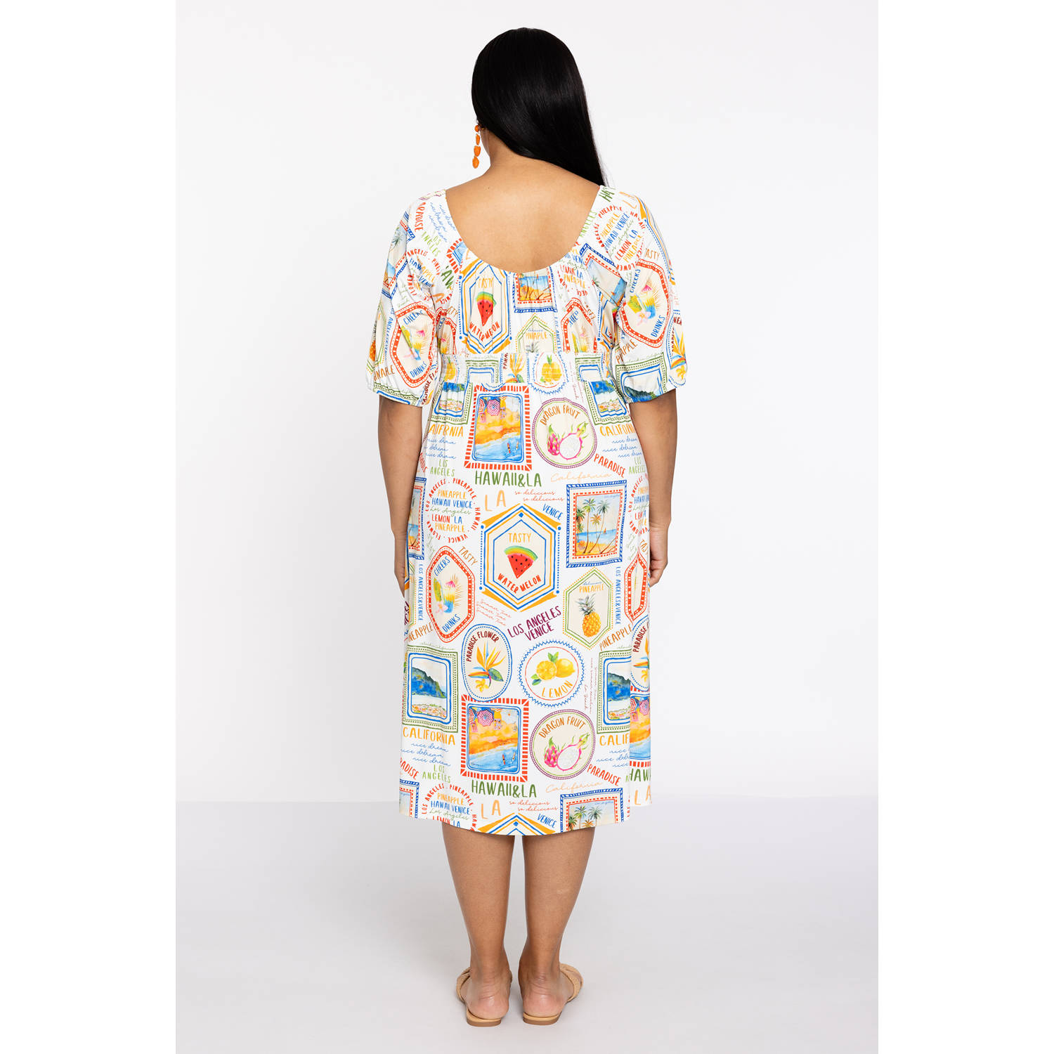 YOEK midi jurk multi