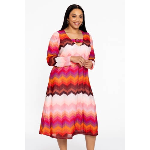 YOEK midi jurk roze afbeelding
