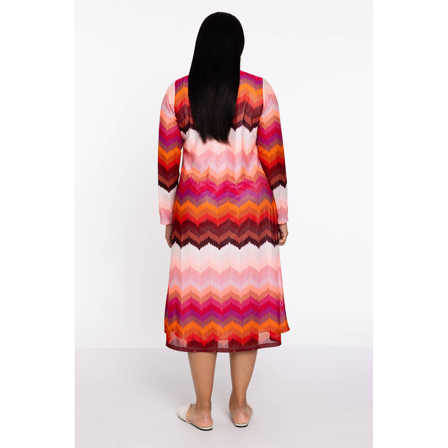 YOEK midi jurk roze