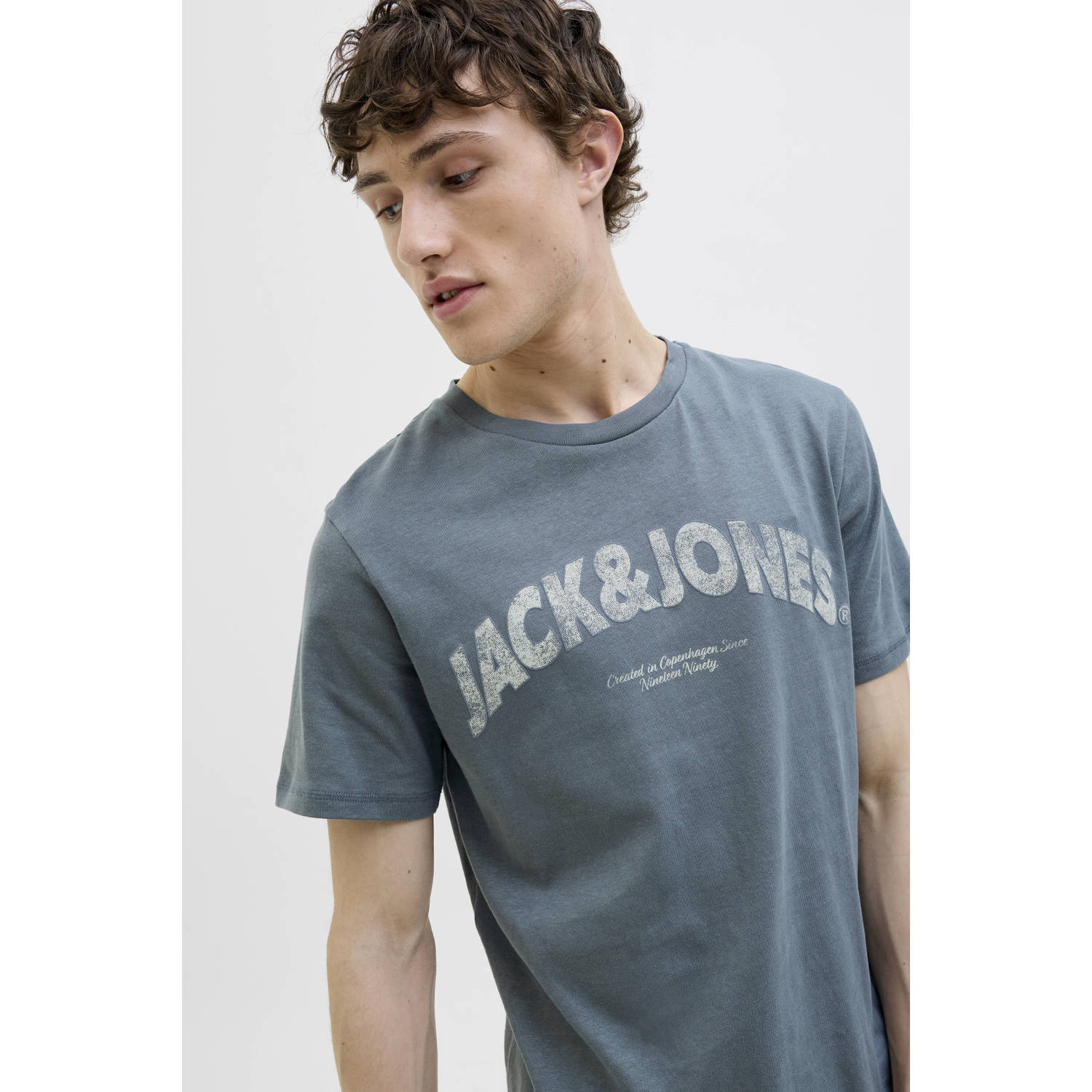 JACK & JONES ORIGINALS T-shirt grijsblauw