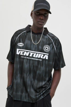 oversized polo zwart