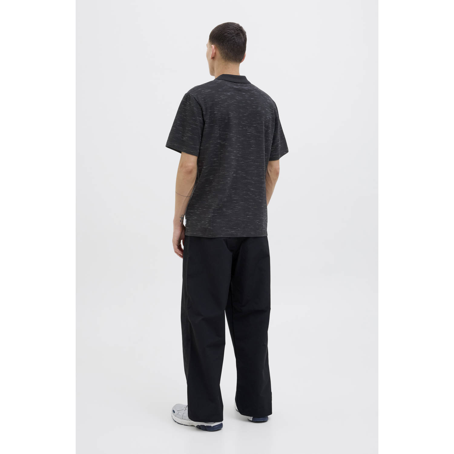 JACK & JONES CORE regular polo zwart