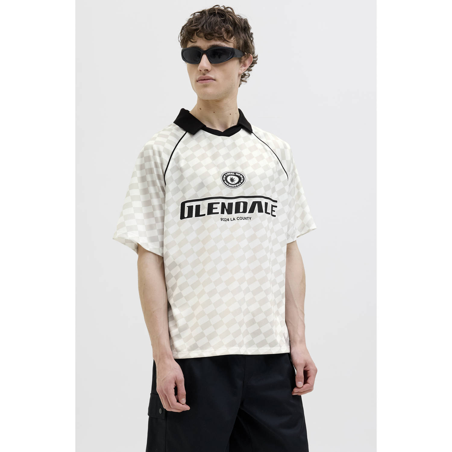 JACK & JONES CORE oversized polo beige