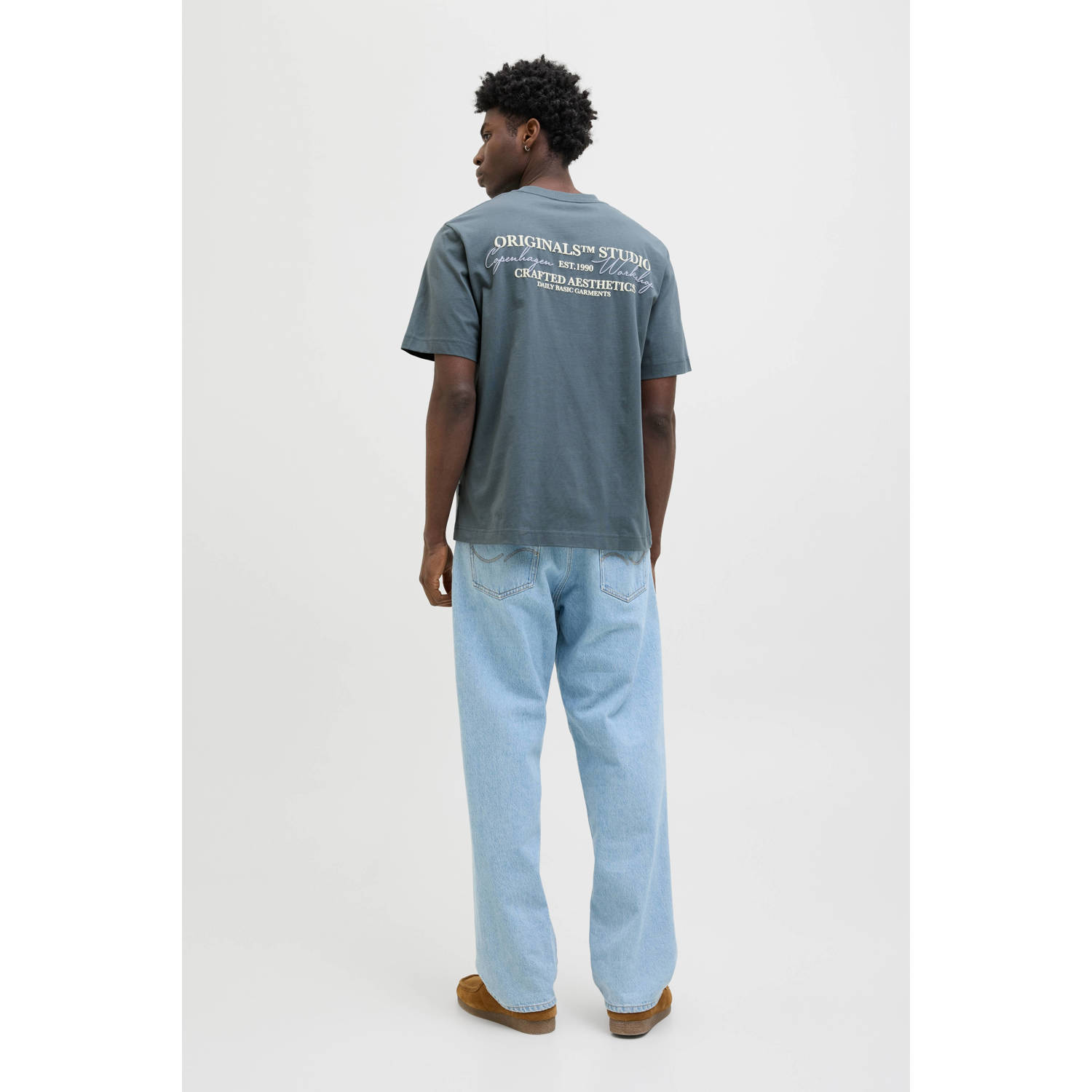 JACK & JONES ORIGINALS T-shirt grijsblauw