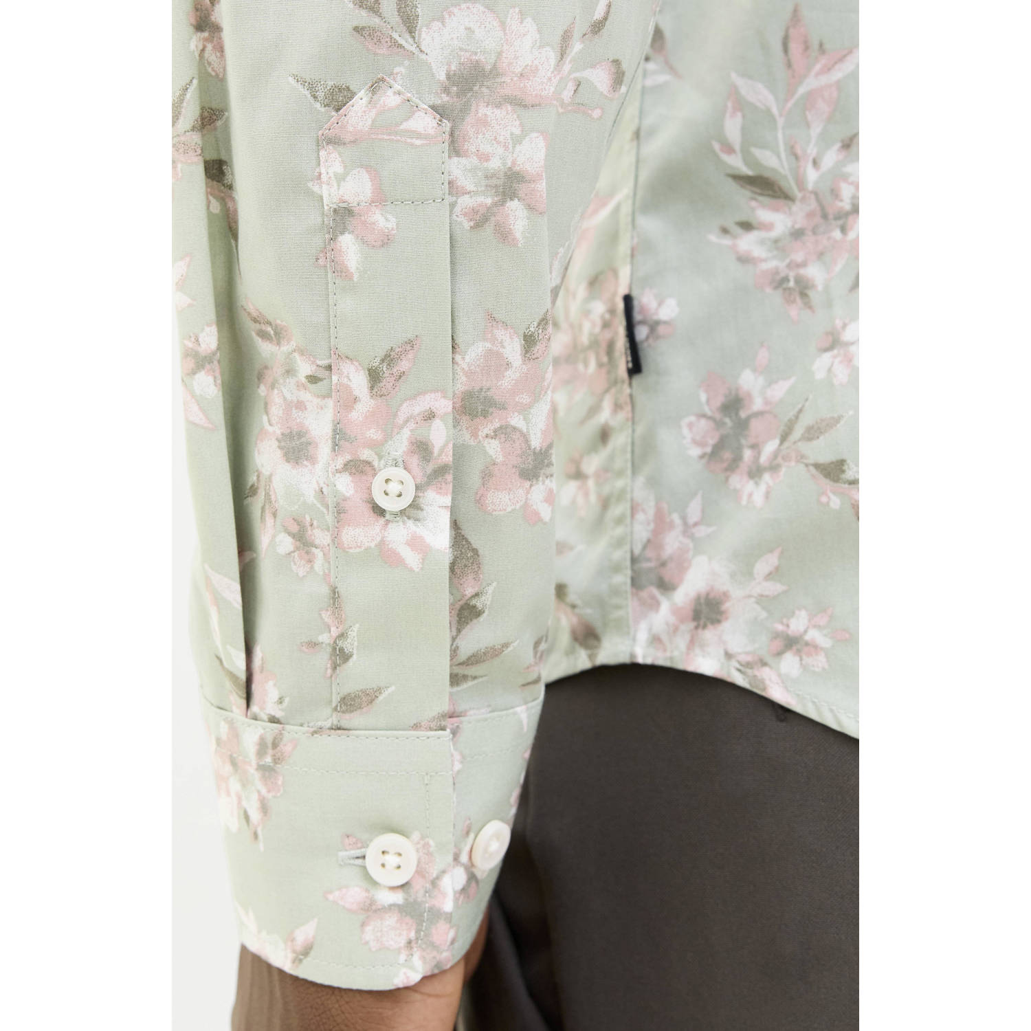 JACK & JONES PREMIUM casual overhemd lichtgroen