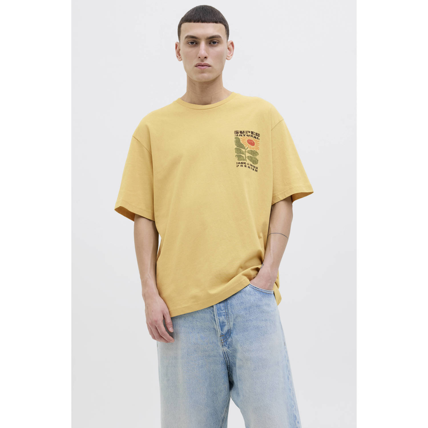 JACK & JONES PREMIUM T-shirt geel