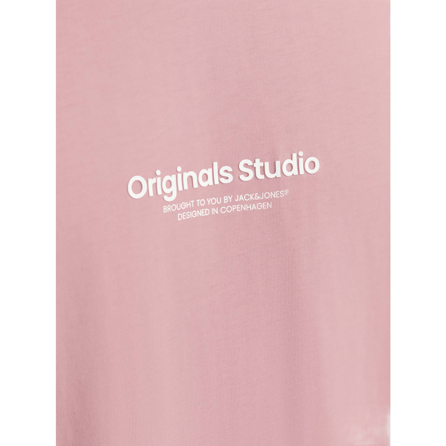 JACK & JONES ORIGINALS regular T-shirt JORVESTERBRO met printopdruk roze
