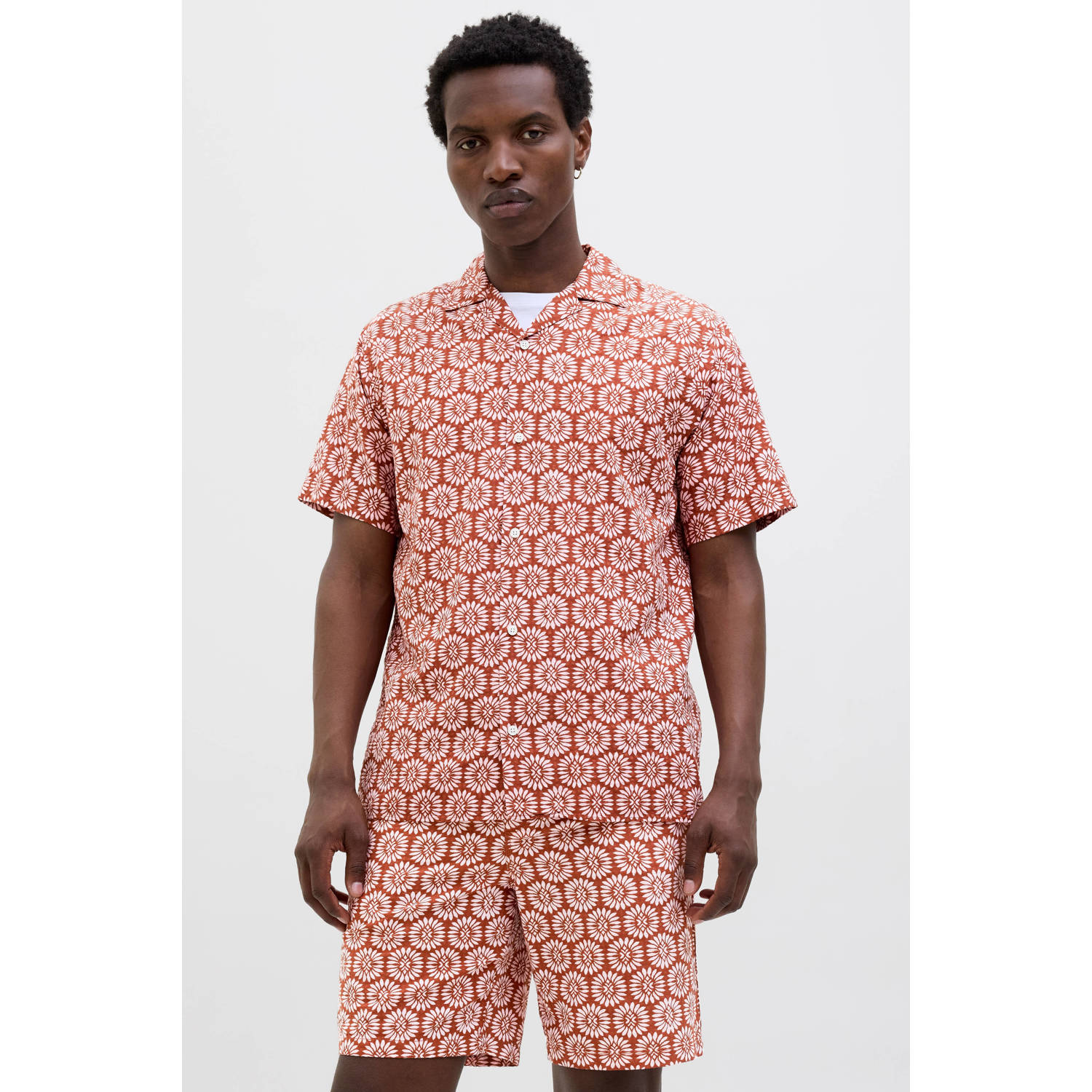 JACK & JONES ORIGINALS casual overhemd rood
