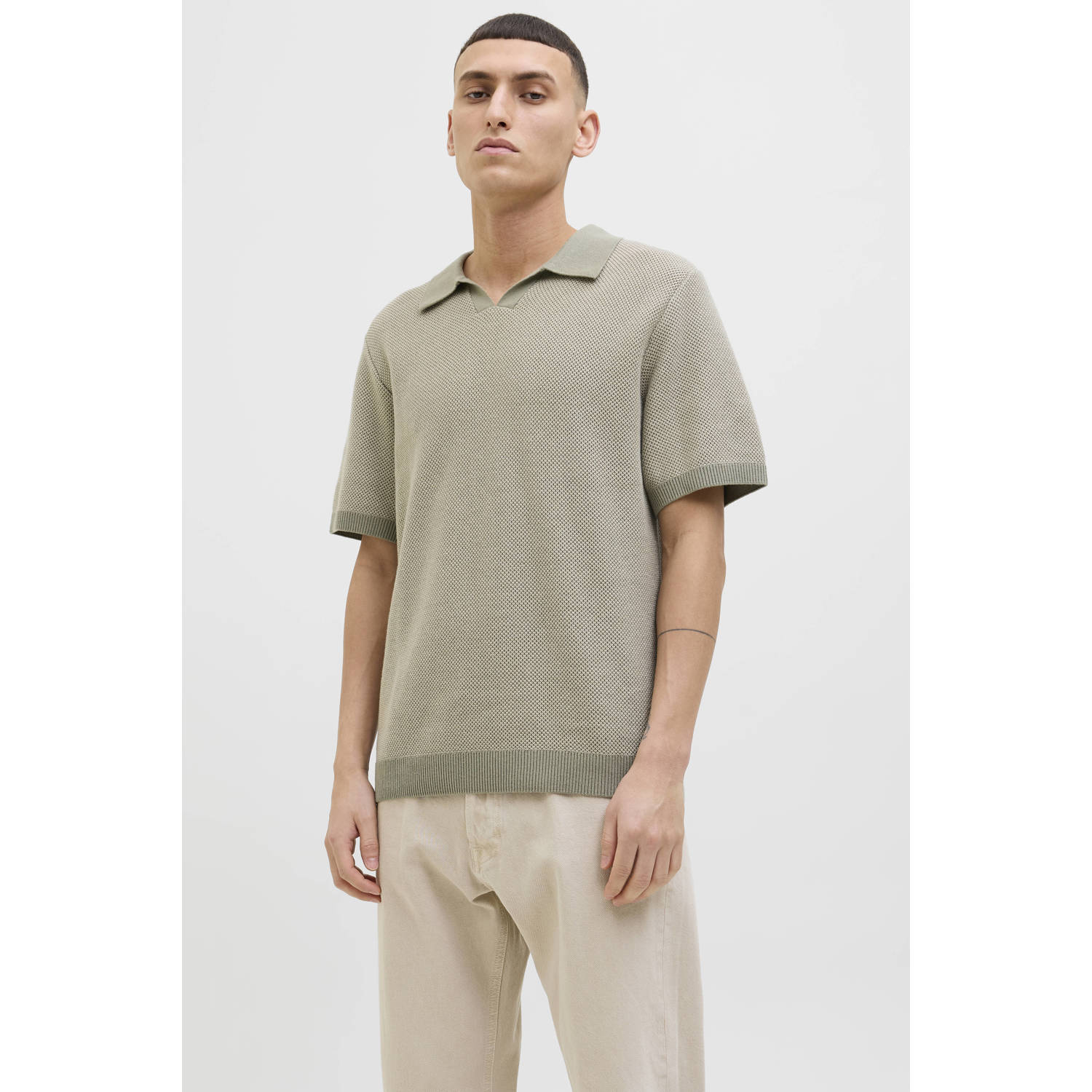 Jack & Jones Premium Regular fit poloshirt met V-hals model 'CEASTON'