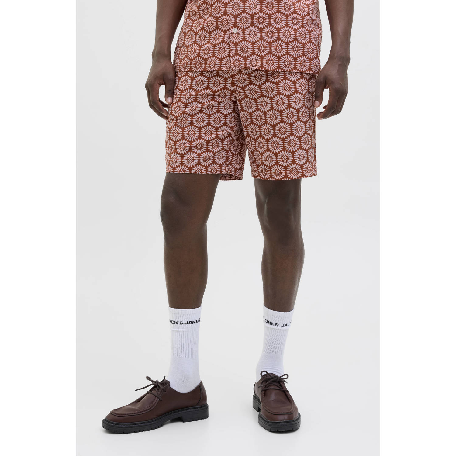 JACK & JONES PANTS STUDIO relaxed casual short rood