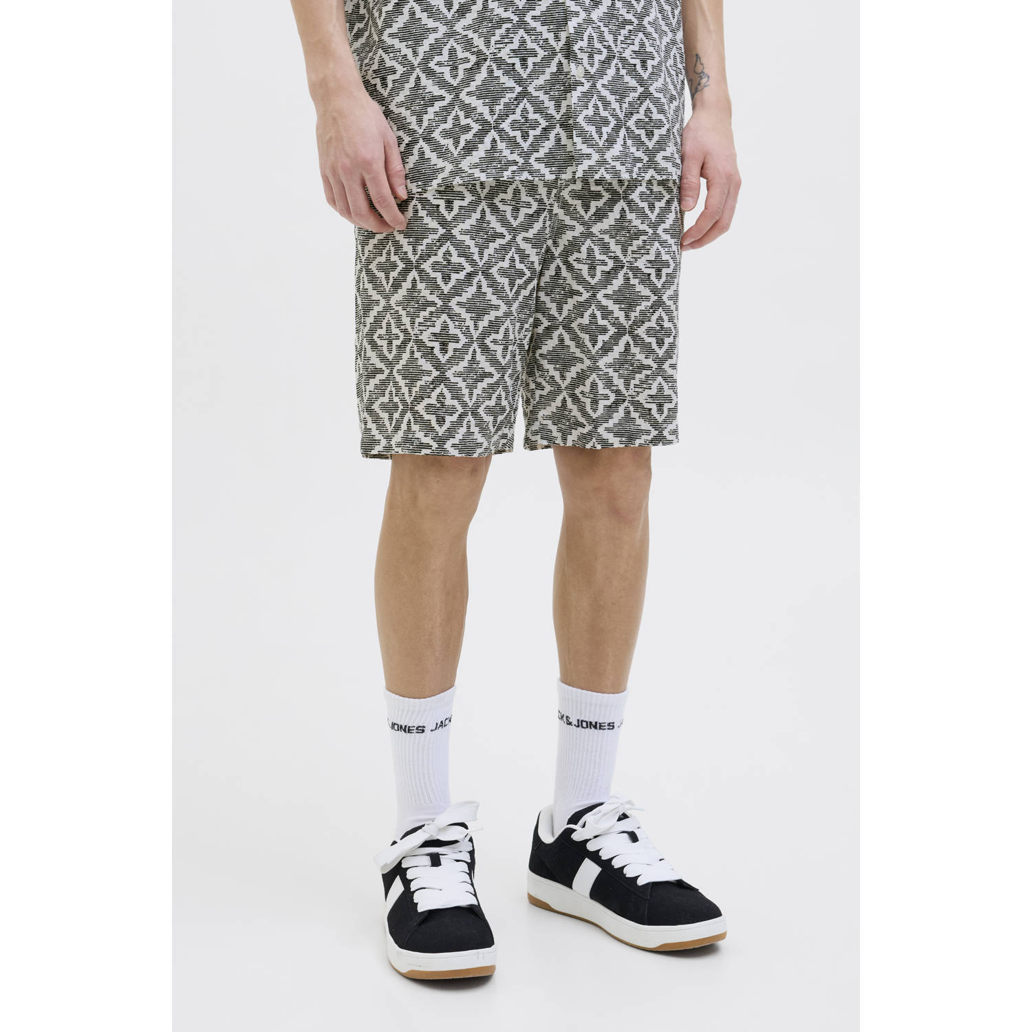 JACK & JONES PANTS STUDIO relaxed casual short grijs