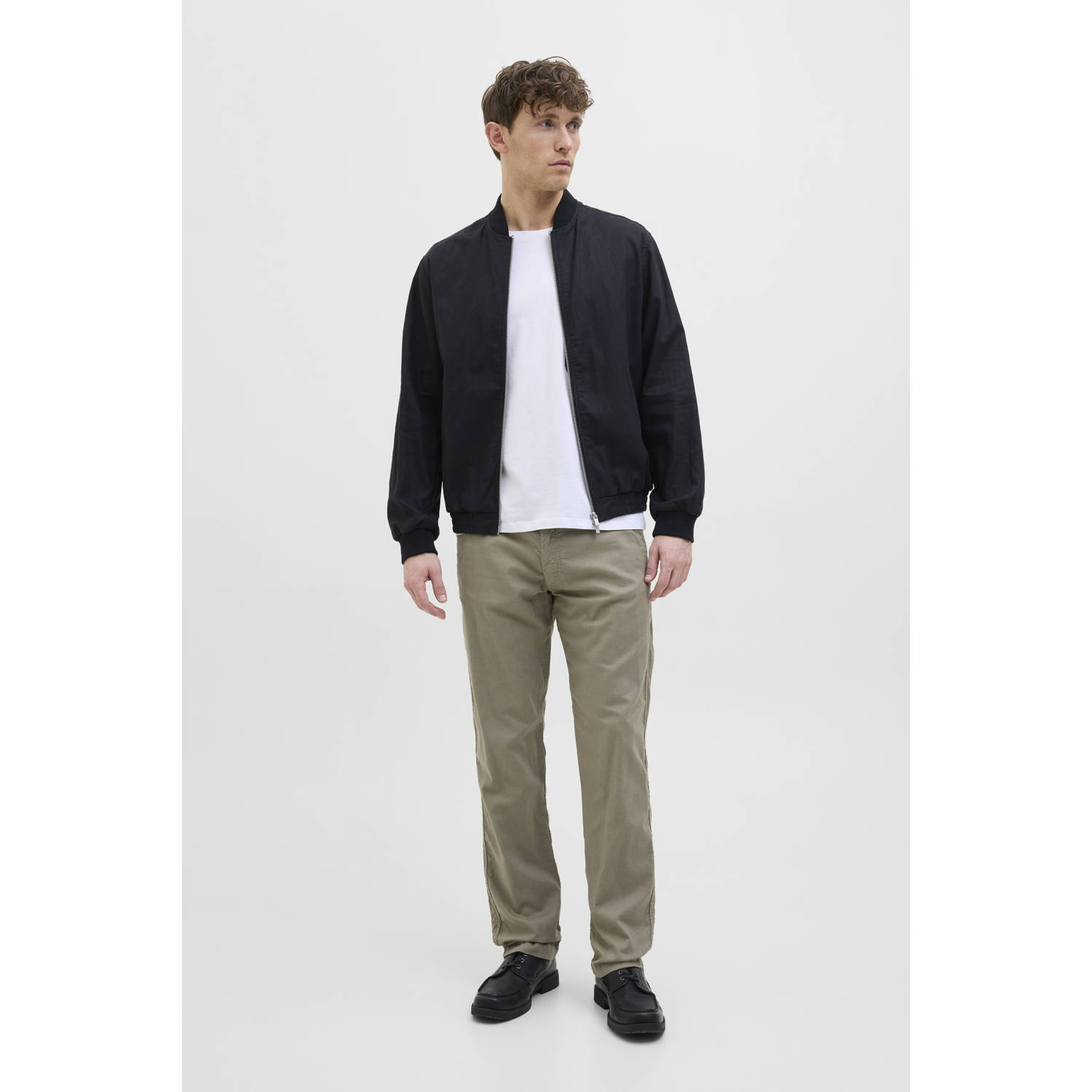 JACK & JONES PANTS STUDIO relaxed casual broek olijfgroen