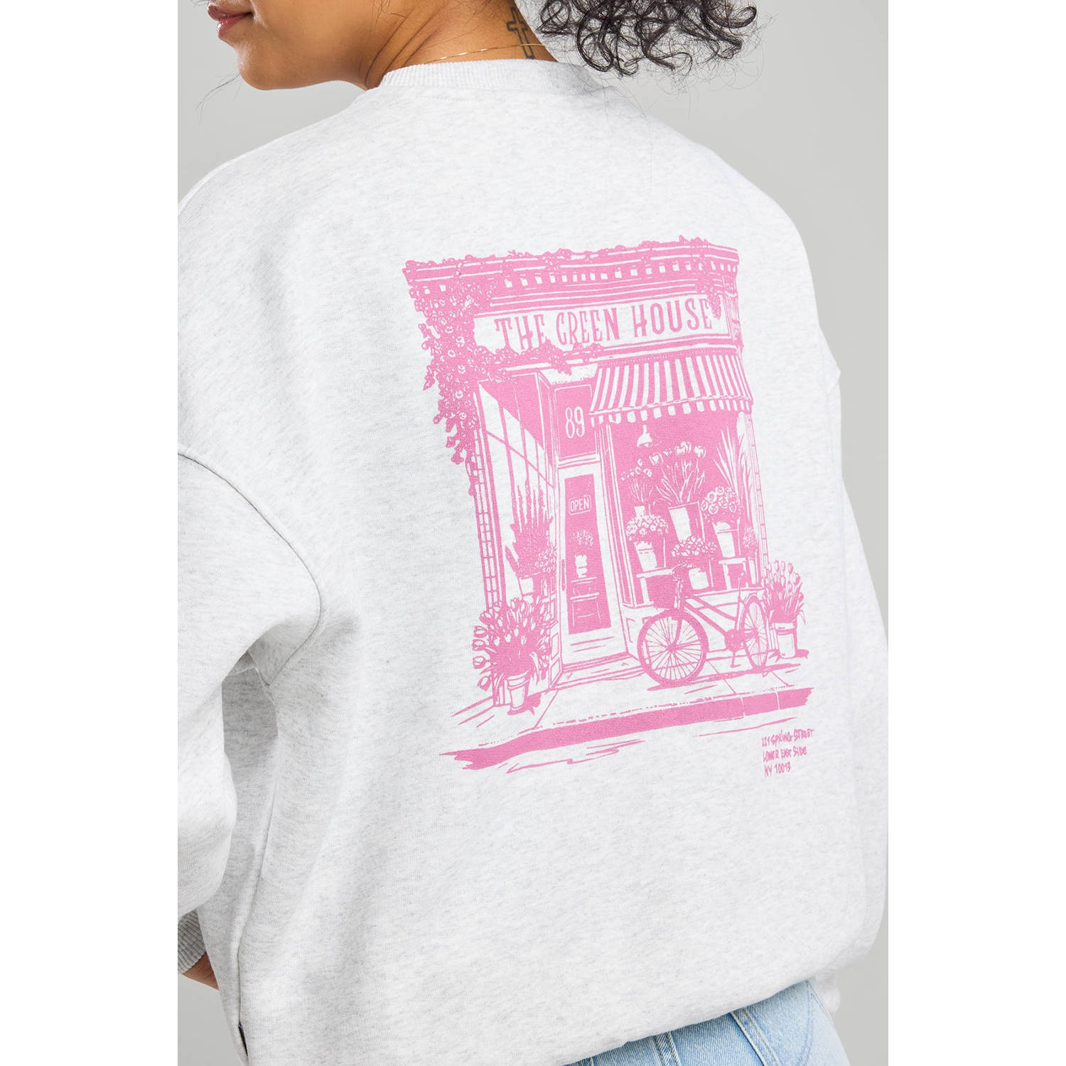 America Today sweater lichtgrijs