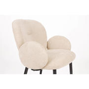 thumbnail: Housecraft Living Housecraft Living Alaz Eetkamerstoelen met armleuning Off-white (set van 2) Alaz Eetkamerstoelen met armleuning Off-white - Set van 2