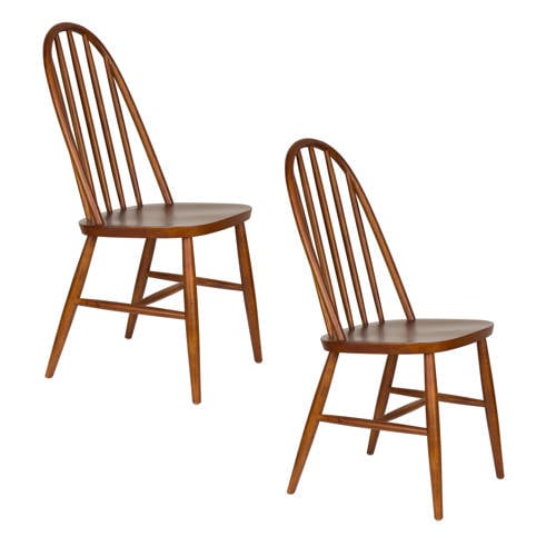 Housecraft Living Guez Eetkamerstoelen Hout Bruin donker - Set van 2 afbeelding
