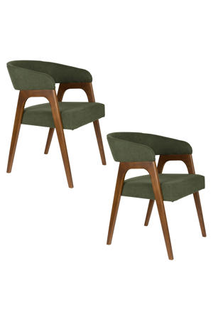  Adamello Eetkamerstoelen Groen - Set van 2