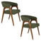 Dutchbone  Adamello Eetkamerstoelen Groen - Set van 2