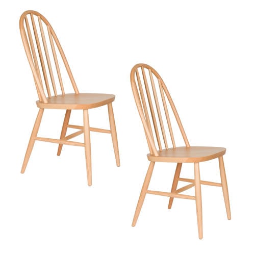 Housecraft Living Guez Eetkamerstoelen Hout Naturel - Set van 2 afbeelding