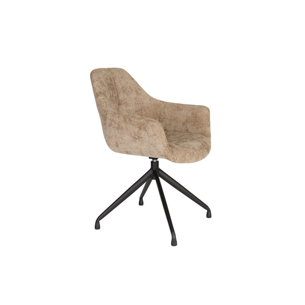 Housecraft Living  Wiz Eetkamerstoelen Draaibaar Bruin - Set van 2